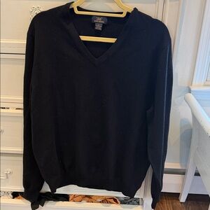 Men's Black V-Neck Sweater